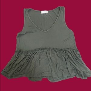 olive green flowy altar’d state top.